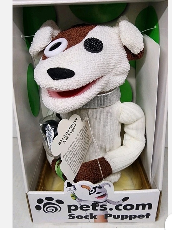 Pets.com Spokesdog - Famous Sock Puppet Interview Dog - Collectible - New in Box